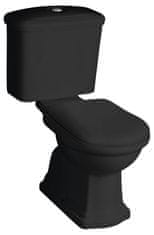 KERASAN Kombinirani WC RETRO KERASAN, črno-kromiran, spodnji odtok