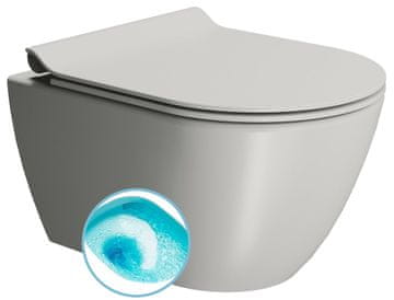 Gsi PURA Viseča WC Školjka Swirlflush 36x50cm, Dual-Mat Cenere