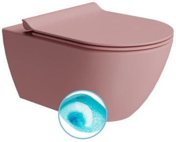 Gsi PURA Viseča WC Školjka Swirlflush 36x55cm Dual-Mat Blush