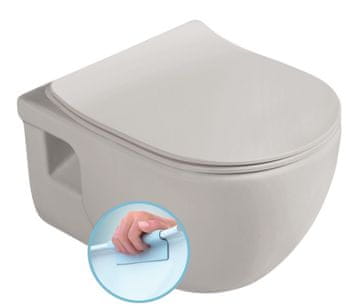 SAPHO BRILLA WC školjka Rimless, viseča, latte mat, 36,5x53cm, moderna in varčna uporaba