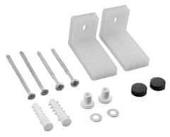 AQUALINE Sapho Antea WC Kotviční Komplet, Črna Mat, Retro Stil