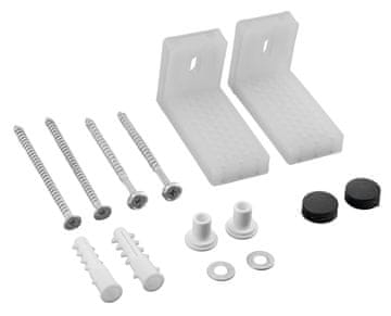 AQUALINE Sapho Antea WC Kotviční Komplet, Črna Mat, Retro Stil