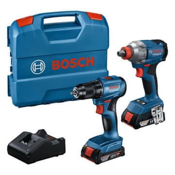 BOSCH Professional komplet akumulatorskega orodja GDX 18V-285 + GSR 185-LI (06019N2123)