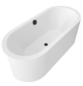 POLYSAN Elegantna Monolitna Ovalna Kopalna Kad 170x75x60 cm, Bela