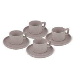 Berlingerhaus Komplet skodelic BH-10016 espresso cup with saucer 8 pcs 100 ml Taupe Collection