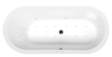 POLYSAN Elegantna hidromasažna kad ASTRA O - Krom, 165x75x48 cm, Hydro-Air Sistem