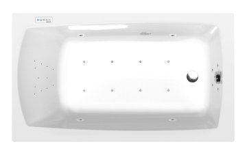 POLYSAN LILY Hidromasažna Kad 140x70x39cm, Highline Hydro-Air, Kromirana