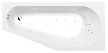 POLYSAN TIGRA R hidromasažna kad 170x80cm, Attraction Hydro-Air, krom