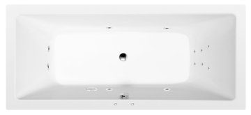 POLYSAN KRYSTA Hidromasažna Vana 180x80x39cm z Attraction Hydro Sistemom - Krom