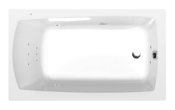 POLYSAN LUXURY LILY hidromasažna kad 120x70x39cm s Attraction Hydro sistemom, kromirana