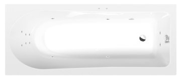 POLYSAN LISA Hidromasažna Kad 170x70x47 cm, Elegantna z Attraction Hydro Sistemi, Kromirana