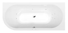 POLYSAN Elegantna Hidromasažna Kad VIVA R, Asimetrična, 175x80 cm, Active Hydro Chrome