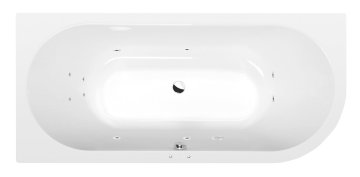 POLYSAN VIVA L Premium Hidromasažna Kad 185x80, Active Hydro Sistem, Kromirana Površina