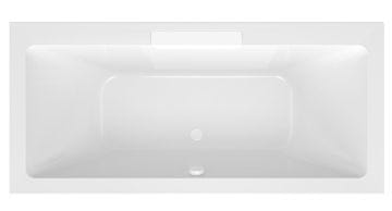 POLYSAN Pravokotna kopalna kad CASCATA 185x85, elegantna bela kaskada