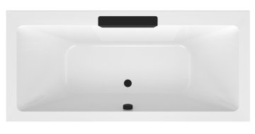 POLYSAN CASCATA Pravokotna Vana 185x85 cm s Črno Kaskado za Luksuzno Sprostitev