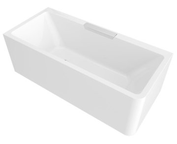 POLYSAN Elegantna Pravokotna Kad CASCATA L MONOLITH 180x80 cm s Kaskado iz Nerjavečega Jekla