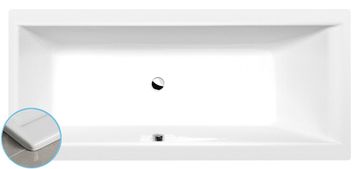 POLYSAN CLEO SLIM Elegantna Pravokotna Kad 170x75x48 cm, Bela Akrilna