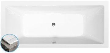 POLYSAN KRYSTA SLIM Moderna Pravokotna Kopalna Kad 180x80cm, Bela