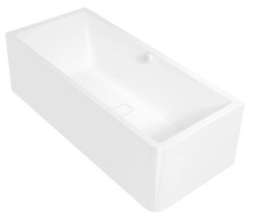 POLYSAN Eleganten Samostoječi Kopalniški Monolith: Marlene Curve L Vana 185x85x63 cm, Bela