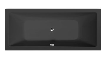 POLYSAN KRYSTA Pravokotna Kad 180x80cm, Elegantna Črna Mat Površina