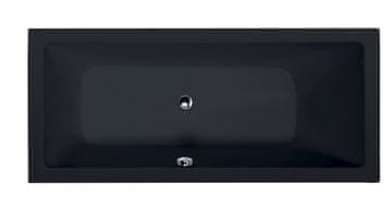 POLYSAN MIMOA pravokotna kad 170x80x39 cm, črna mat, akrilna kad za sodobno kopalnico