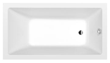 POLYSAN NOEMI Pravokotna Kad 160x80 Bela Mat Akrilatna - Kompaktna in Trpežna