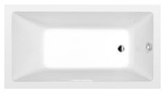 POLYSAN Elegantna Prostorna Pravokotna Kopalna Kad NOEMI 150x80x39 cm, Bela