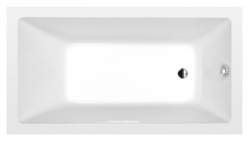 POLYSAN Elegantna Prostorna Pravokotna Kopalna Kad NOEMI 150x80x39 cm, Bela