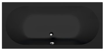 POLYSAN LEVANA Pravokotna Kopalna Kad 170x80x39cm, Črna Mat, Elegantna in Prostorna