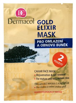 Dermacol Pomlajevalna kaviar maska (Gold Elixir Caviar Face Mask) 2 x 8 g