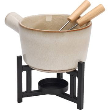 Porcelanski fondue z gorilnikom 450 ml + 2 vilici KO-170487010