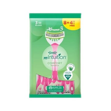 Wilkinson Sword Brivnik za enkratno uporabo za ženske My Intuition Comfort Sensitive 8 + 4 kosi