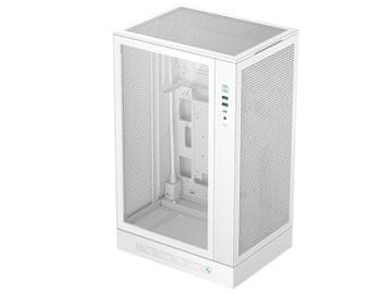 DEEPCOOL CH270 Digital računalniško ohišje, Micro-ATX, kaljeno steklo, belo (R-CH270-WHNDM0-G-1)