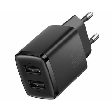 BASEUS Compact 2xUSB 10,5W, črna