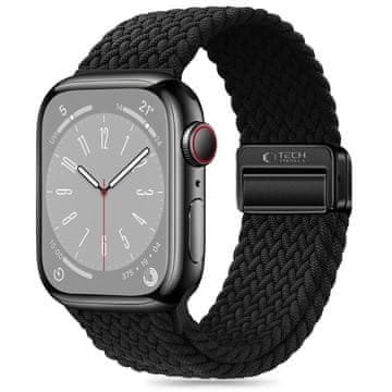 slomart Tech-Protect Nylonmag pašček za Apple Watch 4 / 5 / 6 / 7 / 8 / 9 / SE (38 / 40 / 41 mm) - črn