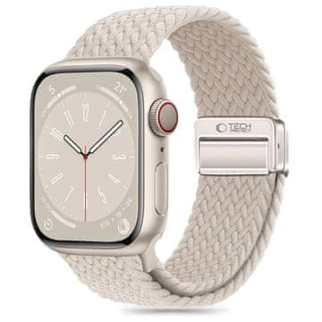 slomart Tech-Protect Nylonmag pašček za Apple Watch 4 / 5 / 6 / 7 / 8 / 9 / SE (38 / 40 / 41 mm) - bež