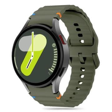 slomart Pasek Tech-Protect Silicone Sport za Samsung Galaxy Watch 4 / 5 / 5 Pro / 6 / 7 / FE - zelen
