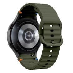 slomart Pasek Tech-Protect Silicone Sport za Samsung Galaxy Watch 4 / 5 / 5 Pro / 6 / 7 / FE - zelen
