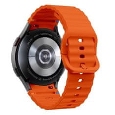 slomart Pasek Tech-Protect Silicone Sport za Samsung Galaxy Watch 4 / 5 / 5 Pro / 6 / 7 / FE - oranžna
