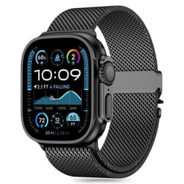 slomart Pašček Tech-Protect Milano za Apple Watch 6 / 7 / 8 / 9 / 10 / SE / Ultra 1 / 2 (44 / 45 / 46 / 49 MM) - črn