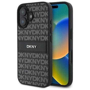 slomart Etui DKNY Texture Pattern Tonal Stripe za iPhone 16 - črno