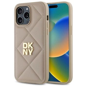 slomart Etui DKNY Quilted Stack Logo za iPhone 14 Pro Max - bež