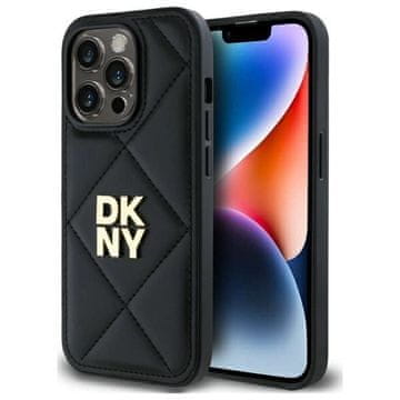slomart Etui DKNY Quilted Stack Logo za iPhone 14 Pro - črno