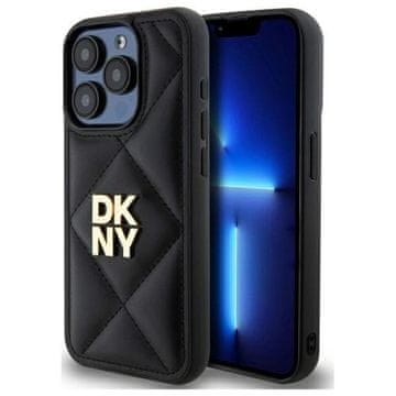 slomart Etui DKNY Quilted Stack Logo za iPhone 15 Pro - črno