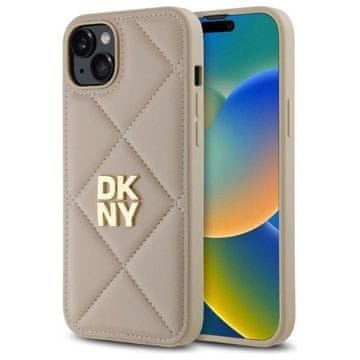 slomart Etui DKNY Quilted Stack Logo za iPhone 15 Plus - bež