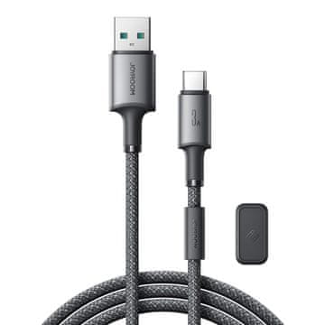 slomart Kabel Joyroom S-A50 Unlimited Series 3A USB-A - USB-C z magnetnim organizatorjem 1,2m - siv
