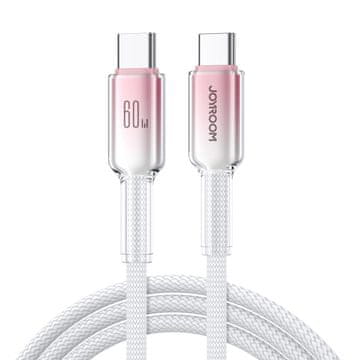 slomart Kabel Joyroom S-A42 Crystal-Clear Series 60W USB-C - USB-C 1,2m - bel