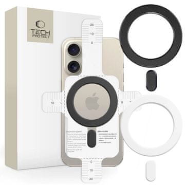 slomart Ring Tech-Protect MMP-100 z MagSafe (2 kosa) - bela - črna