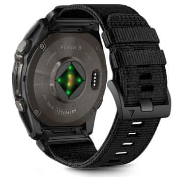 slomart Pašček Tech-Protect Nylon za Garmin Fenix 5X / 5X PLUS / 6X / 6X PRO / 7X / 8 (51 mm) - črn