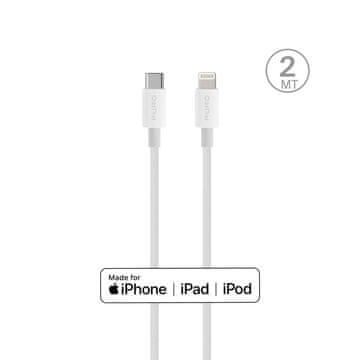 slomart Kabel Puro Plain za Apple z MFI USB-C - Lightning 2.0 2.4A 2m - bel